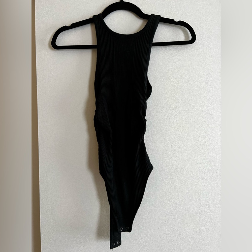 Size small aerie ribbed bodysuit with side ruching